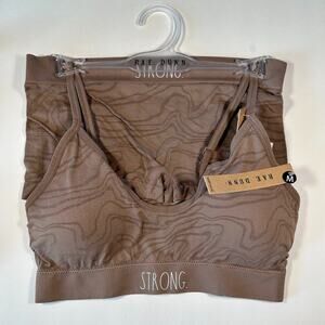 NWT Rae Dunn Strong Underwear Set Boyshort and Bra M Tan